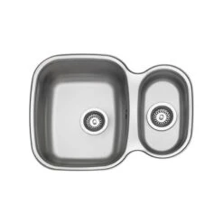 Leisure Linear 1.5 Bowl Undermount Sink With Reversible Drainer - Stainless Steel - LUB3417/