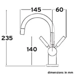 InSinkErator HC3300 Steaming Hot/Cold Kitchen Tap (Tap Only) - Chrome - 44320 -Best Kitchen Items lis199dimensions