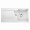 Thomas Denby Melody Pro 1.5 Bowl Reversible Ceramic Kitchen Sink & Drainer - White - MEL1020WH 1 Thomas Denby Melody Pro 1.5 Bowl Reversible Ceramic Kitchen Sink & Drainer - White - MEL1020WH -Best Kitchen Items m e mel1020wh
