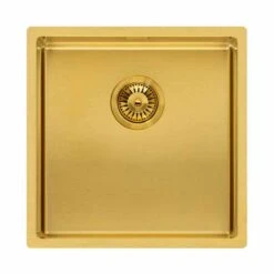 Reginox Miami 1 Bowl Integrated Sink - Gold - MIAMI 40X40 GOLD