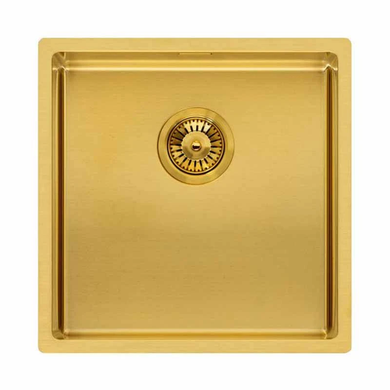Reginox Miami 1 Bowl Integrated Sink - Gold - MIAMI 40X40 GOLD 3 Reginox Miami 1 Bowl Integrated Sink - Gold - MIAMI 40X40 GOLD