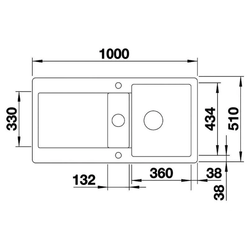 Thomas Denby Melody Pro 1.5 Bowl Reversible Ceramic Kitchen Sink & Drainer - Black Satin - MEL1020BL 4 Thomas Denby Melody Pro 1.5 Bowl Reversible Ceramic Kitchen Sink & Drainer - Black Satin - MEL1020BL - Image 2