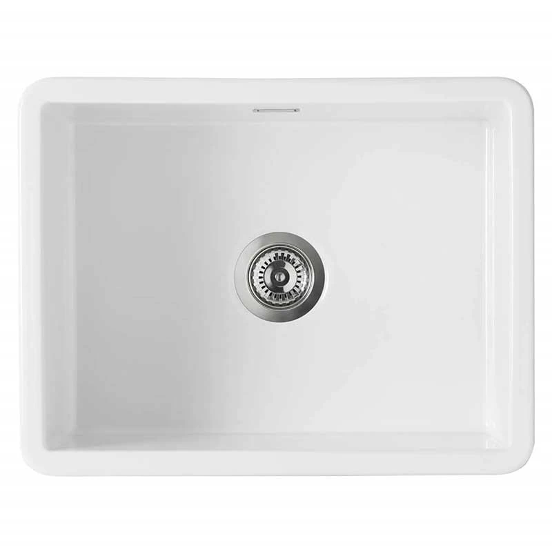 Thomas Denby Metro 1 Bowl Ceramic Large Bowl Kitchen Sink - White - MET1050 3 Thomas Denby Metro 1 Bowl Ceramic Large Bowl Kitchen Sink - White - MET1050