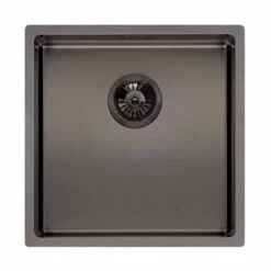 Reginox Miami 1 Bowl Integrated Sink - Gun Metal - MIAMI 40X40 GUNMETAL