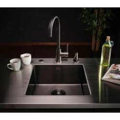 Reginox Miami 1 Bowl Integrated Sink - Gun Metal - MIAMI 50X40 GUNMETAL -Best Kitchen Items miami sink gunmetal