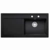 Thomas Denby Opus XL 1 Bowl Ceramic Kitchen Sink & LH Drainer - Black Satin - OPU1010LBL 2 Thomas Denby Opus XL 1 Bowl Ceramic Kitchen Sink & LH Drainer - Black Satin - OPU1010LBL -Best Kitchen Items o p opu1010lbl