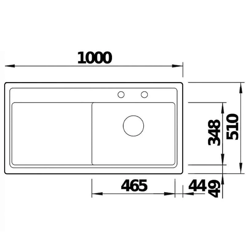 Thomas Denby Opus XL 1 Bowl Ceramic Kitchen Sink & LH Drainer - White Gloss - OPU1010LWH 4 Thomas Denby Opus XL 1 Bowl Ceramic Kitchen Sink & LH Drainer - White Gloss - OPU1010LWH - Image 2