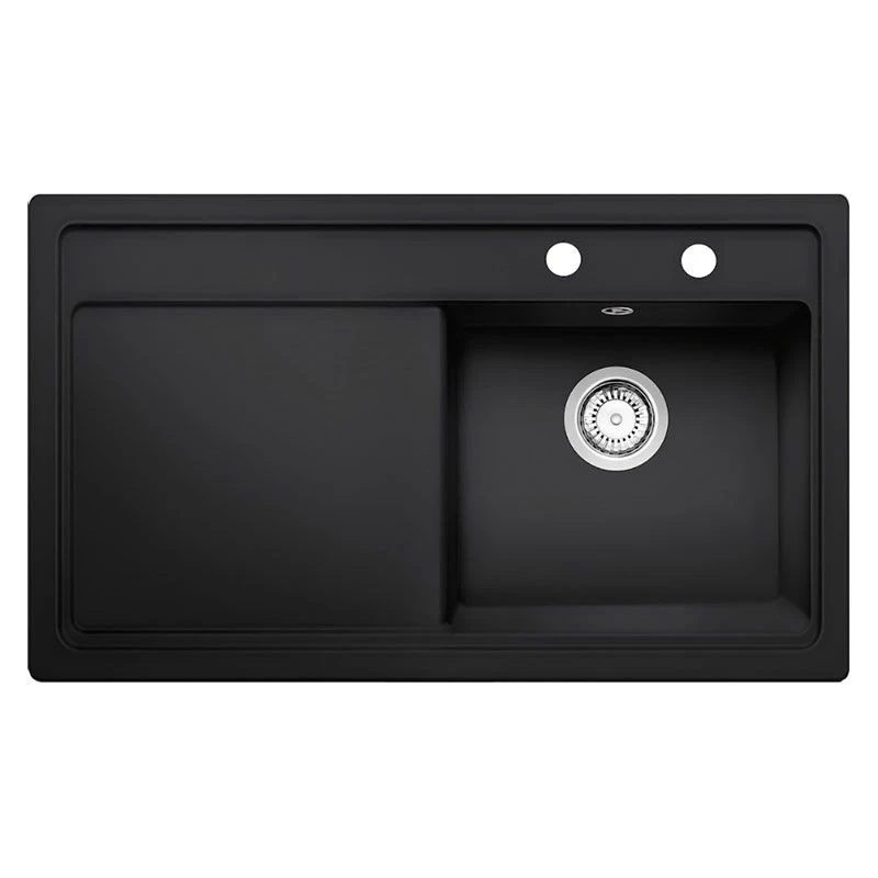 Thomas Denby Opus Compact 1 Bowl Ceramic Kitchen Sink & RH Drainer - Black Satin - OPU861RBL 3 Thomas Denby Opus Compact 1 Bowl Ceramic Kitchen Sink & RH Drainer - Black Satin - OPU861RBL