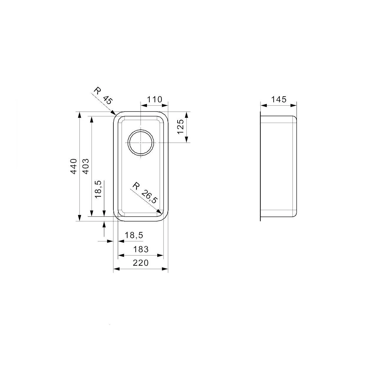 Reginox Ohio 18 X 40 Elite Integrated Kitchen Sink - OHIO 18X40 L 4 Reginox Ohio 18 X 40 Elite Integrated Kitchen Sink - OHIO 18X40 L - Image 2