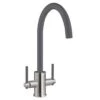 Prima+ Swan Neck Dual Lever Mixer Tap - Gun Metal - BPR706 -Best Kitchen Items p r prima bpr706 tap