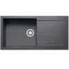 Prima+ 1 Bowl Granite Reversible Inset Sink With Drainer - Gun Metal - CPR320 -Best Kitchen Items p r prima cpr320