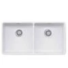 Rangemaster Farmhouse Belfast Ceramic 2 Bowl Sink 895x460mm - White - CFBL900WH/ -Best Kitchen Items r a rangemaster cfbl900wh