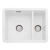 Rangemaster Rustique Ceramic Inset Or Undermount 1.5 Bowl Sink 557x430mm - White - CRUB3315WH/ -Best Kitchen Items r a rangemaster crub3315wh