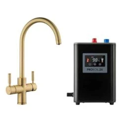 Rangemaster GEO Intense 4 In 1 Tap And Boiler - Brushed Brass - GEO4TIDBB/