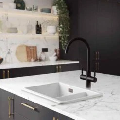 Rangemaster GEO Intense 4 In 1 Tap And Boiler - Matt Black - GEO4TIDMB/ -Best Kitchen Items r a rangemaster geo4tidmb lifestyle1