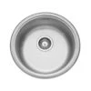 Leisure Round 450mm Single Bowl Inset Kitchen Sink - Brushed Stainless Steel - RB450BF/ 2 Leisure Round 450mm Single Bowl Inset Kitchen Sink - Brushed Stainless Steel - RB450BF/ -Best Kitchen Items r b rb450bf