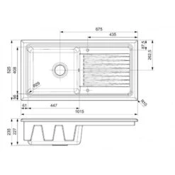Reginox Regi-Ceramic 1 Bowl Kitchen Sink Black - RL 404 CB -Best Kitchen Items reginox rl404cb dimensions