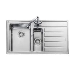 Rangemaster Rockford 1.5 Bowl Stainless Steel Kitchen Sink - RK9852R/