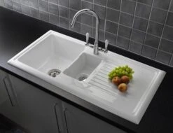 Reginox Regi-Ceramic 1.5 Bowl Kitchen Sink Including Waste - White - RL 301 CW 13 Reginox Regi-Ceramic 1.5 Bowl Kitchen Sink Including Waste - White - RL 301 CW -Best Kitchen Items rl301cw.2