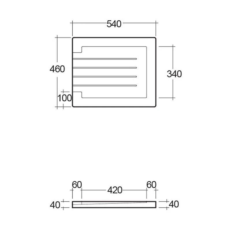 RAK Ceramics Grooved Ceramic Sink Drainer - Alpine White - SINKDRGR 5 RAK Ceramics Grooved Ceramic Sink Drainer - Alpine White - SINKDRGR - Image 3