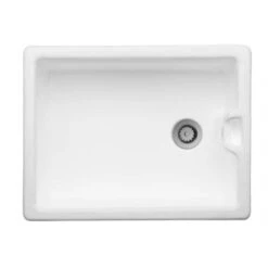 Best Kitchen Items 26 Thomas Denby 1 Bowl Ceramic Mini Belfast Kitchen Sink - White - TBE460