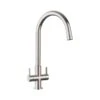 Rangemaster Monorise Dual Lever Monobloc Kitchen Tap - Brushed Chrome - TMR1BF/ -Best Kitchen Items t m tmr1bf 1
