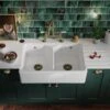 Thomas Denby Tudor Ceramic Double Bowl Belfast Kitchen Sink - White - TTU800 2 Thomas Denby Tudor Ceramic Double Bowl Belfast Kitchen Sink - White - TTU800 -Best Kitchen Items t t ttu800
