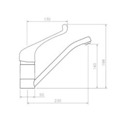 Leisure Aquaflow 5 Monobloc Long Lever Kitchen Mixer - Chrome TAF5LLCM/ 5 Leisure Aquaflow 5 Monobloc Long Lever Kitchen Mixer - Chrome TAF5LLCM/ -Best Kitchen Items taf5llcm 1 1