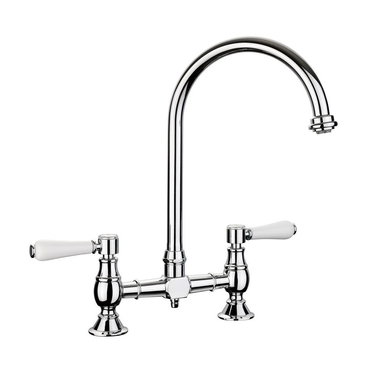 Rangemaster Belfast Dual Lever Bridge Kitchen Tap - Chrome - TBL1CM/ 3 Rangemaster Belfast Dual Lever Bridge Kitchen Tap - Chrome - TBL1CM/