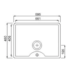 Thomas Denby Legacy 1 Bowl Ceramic Kitchen Sink With Tap Ledge - White - LEG600T -Best Kitchen Items thomas denby legacy leg600t dimensions
