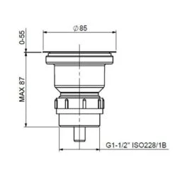 Thomas Denby 60mm Clearwater WRP Basket Strainer Waste - Stainless Steel - WRPC -Best Kitchen Items thomas denby wrpc dimensions