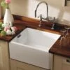 Thomas Denby Vintage 1 Bowl Ceramic Belfast Kitchen Sink - White - VIN600 -Best Kitchen Items v i vin600