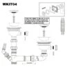 Leisure Chrome Waste Kit - WKIT04/ -Best Kitchen Items wkit04